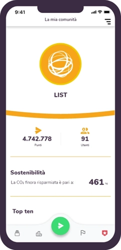 Schermata dell'app MUV Game della comunità LIST